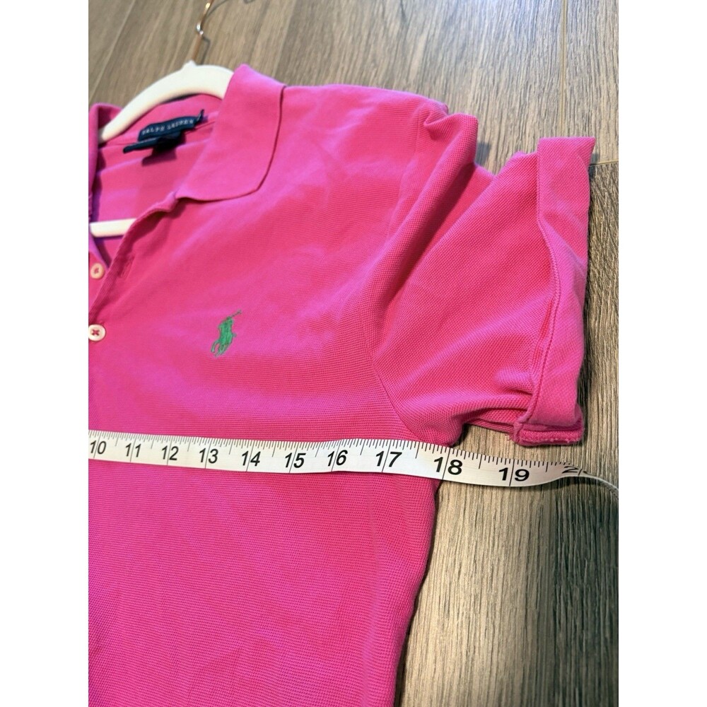 Ralph Lauren Collared Shirt Dress M Pink Pima Cotton Polo Classic Preppy Logo - Picture 6 of 9
